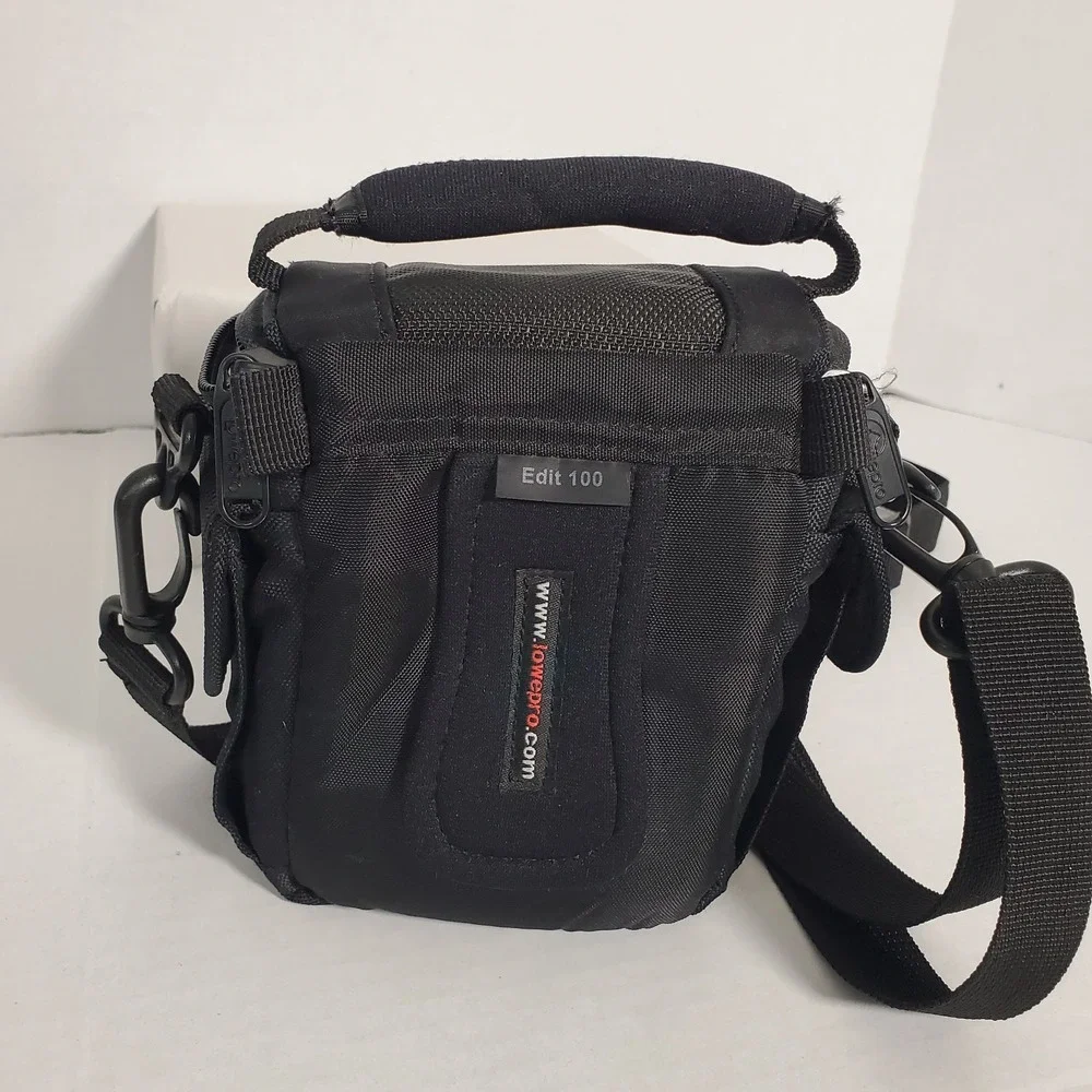 HEAVY DUTY PADDED LOWEPRO EDIT-100 CAMERA‎ BAG - BLACK - With Shoulder Strap LN